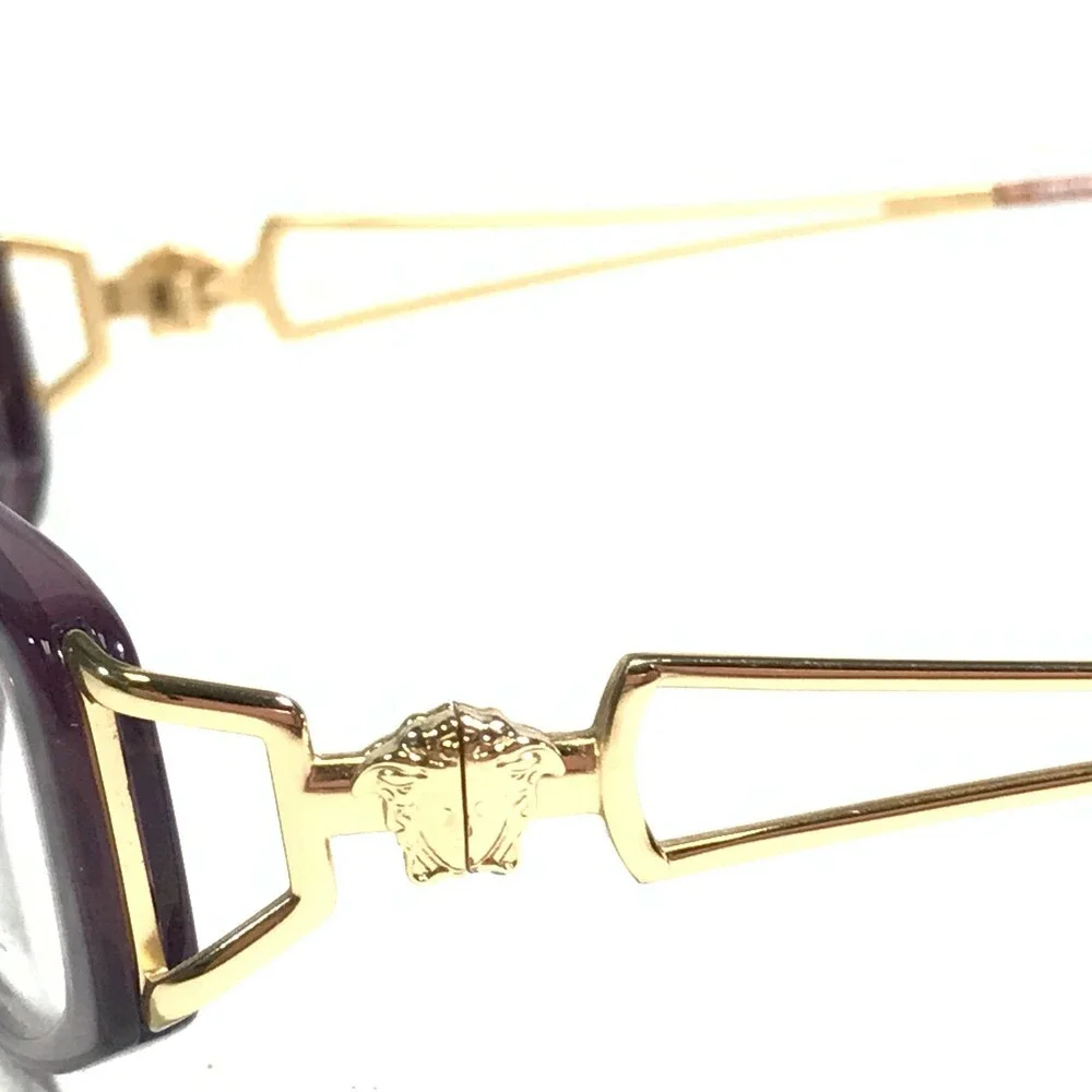 Versace MOD.V82 G52 Eyeglasses Frames Purple Gold Round Oval Full Rim 51-15-130